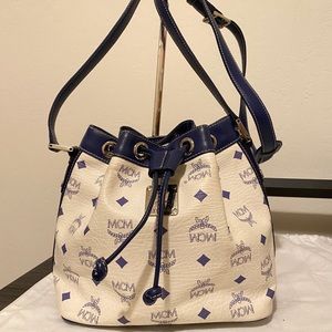 Authentic MCM Visetos Bucket Bag